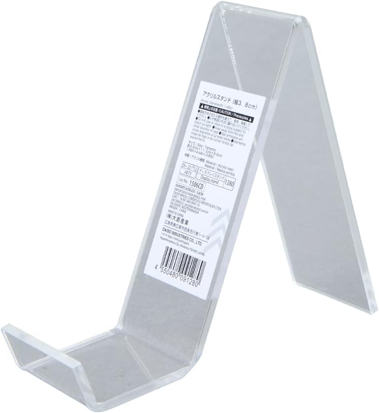 DAISO Acrylic Card Stand | W3.7 cm Display Holder | Clear Plastic Card Stand for Photos & Notes - Image 2